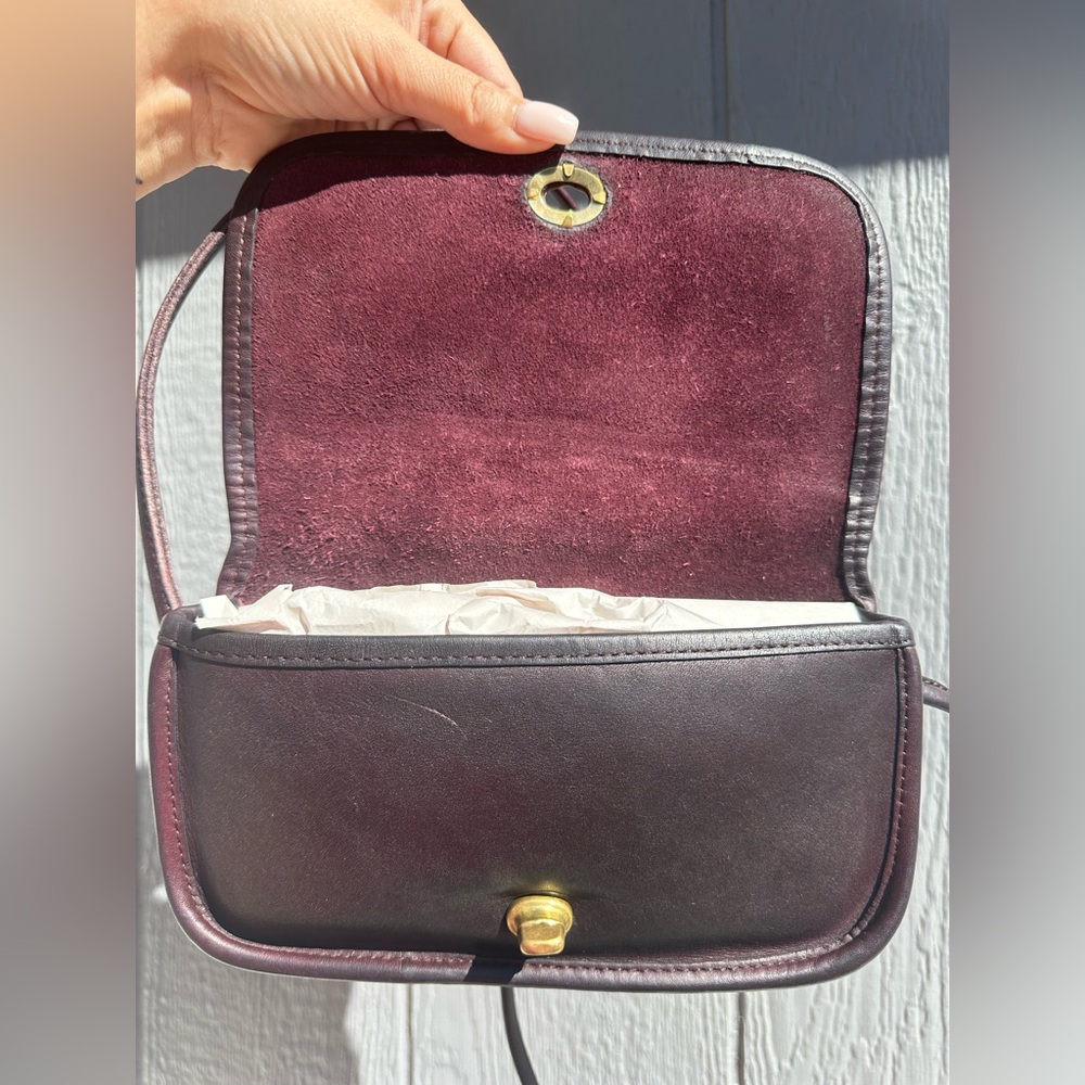 Vintage Coach Dinky in Burgundy! Made in NYC! - Picture 7 of 9